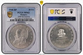 1948-BP 20 Frt 1848 Revolution KM-539  Ag MS62