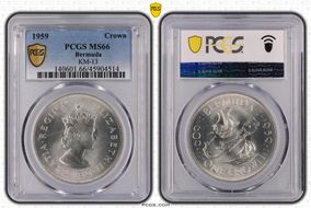 1959 Crown Colony Founding 350th Anniversary MS66