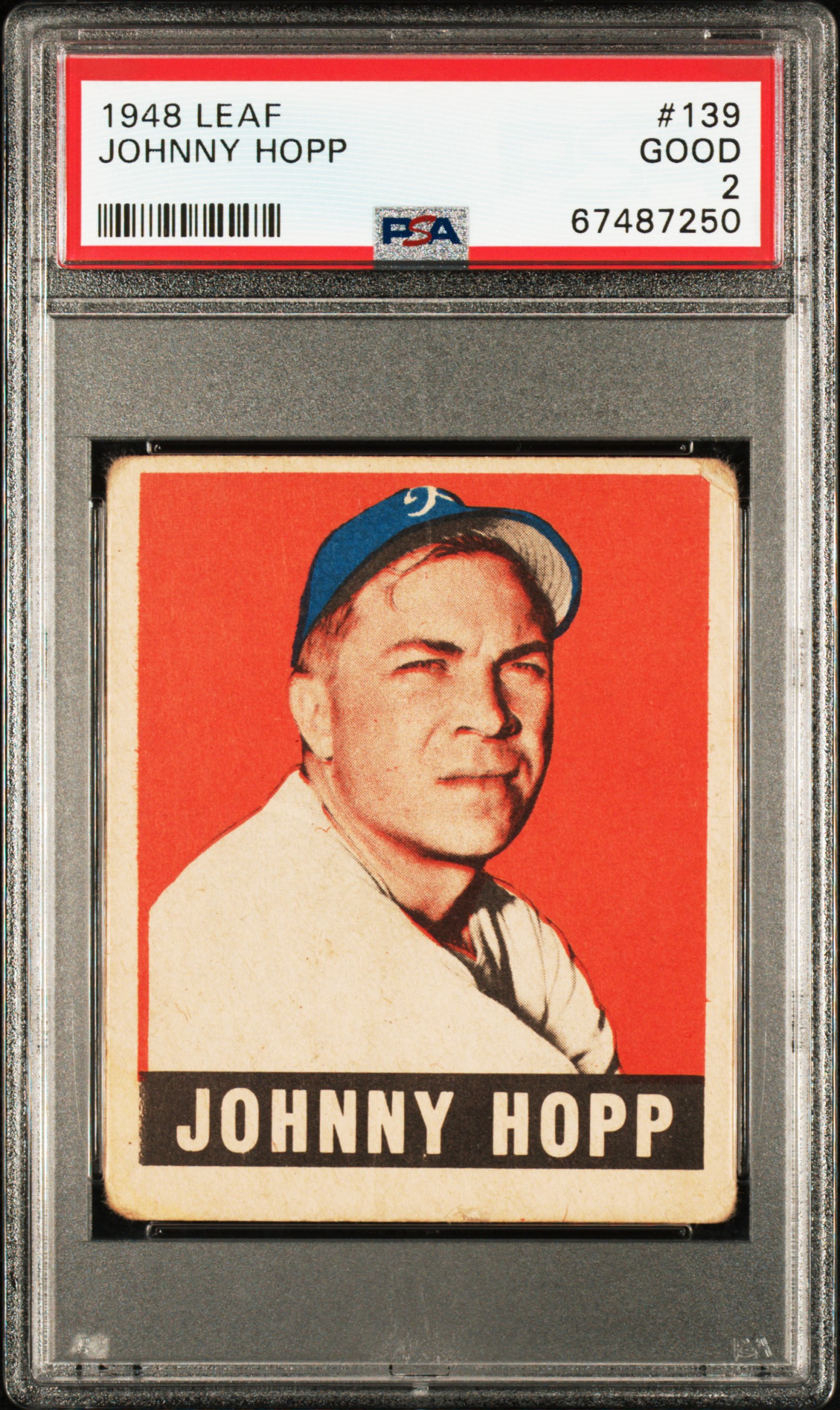 1948 Leaf 139 Johnny Hopp – PSA GD 2