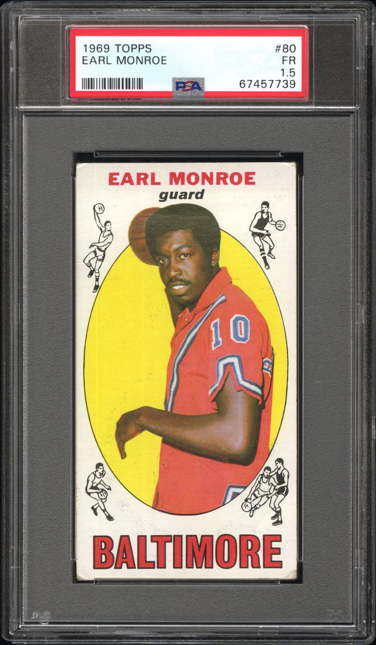 1969-70 Topps #80 Earl Monroe Rookie Card – PSA FR 1.5