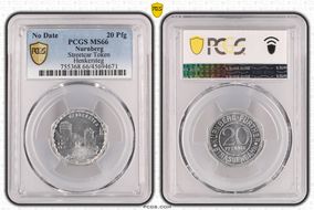 (1920-21) 20 Pfg Streetcar Token Henkersteg MS66