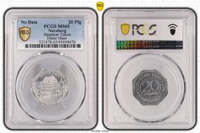 No Date 20 Pfg Streetcar Token Durer Haus MS65