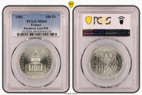 1983 100 Fr Pantheon Gad-898 MS69