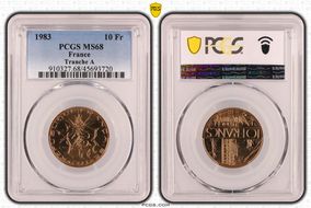 1983 10 Fr Tranche A MS68