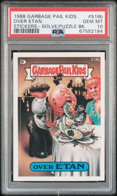 1988 Topps Garbage Pail Kids #518B Over Etan Solve Puzzle front
