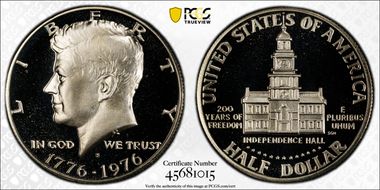 1976-S 50C Silver PR70DCAM