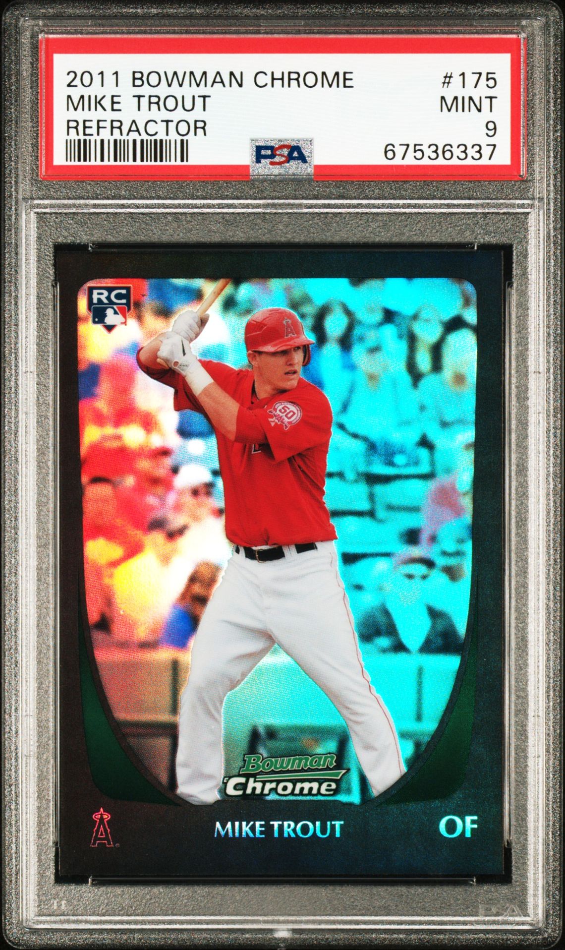 2011 Bowman Bowman Chrome REFRACTOR #175 Mike Trout front