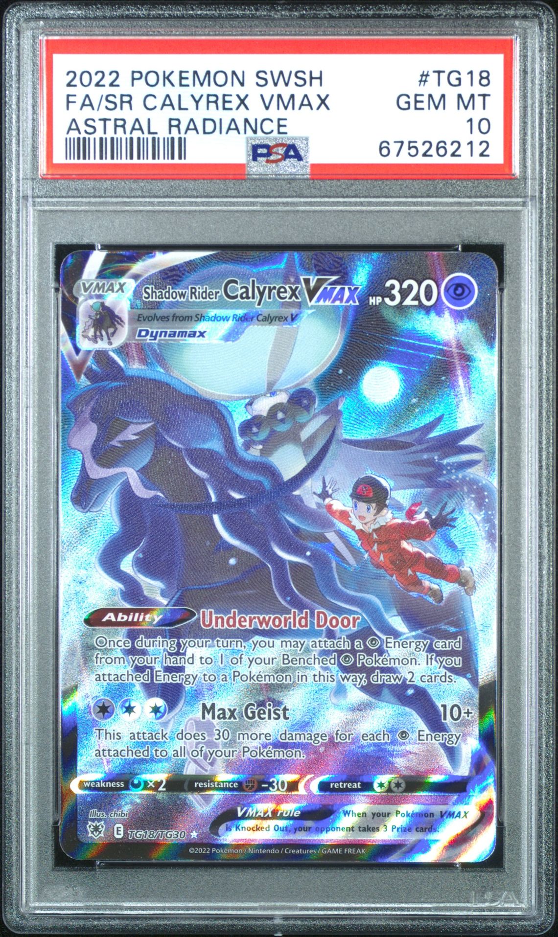 2022 Pokemon POKEMON SWORD & SHIELD ASTRAL RADIANCE #TG18 Fa/Sr Calyrex Vmax front