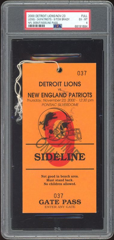 Tom Brady NFL Debut slab