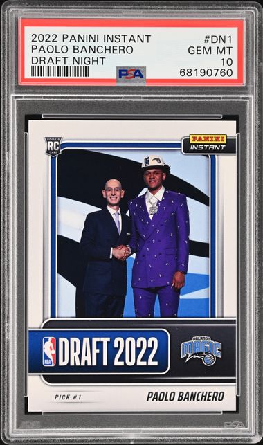 Paolo Banchero 2022-23 good Rookie Panini Instant Draft Night Gem Mint 10