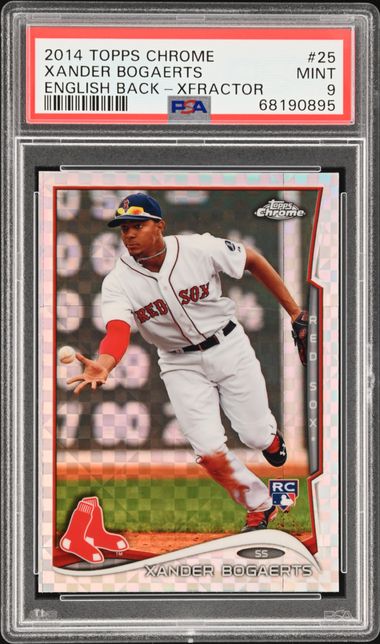 MOOKIE BETTS RC 2014 TOPPS CHROME UPDATE #US-20 ROOKIE CARD PSA 9