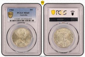1966 50C KM-67  Ag MS65