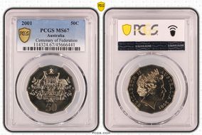 2001 50C Centenary of Federation MS67