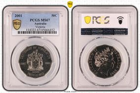 2001 50C Victoria MS67