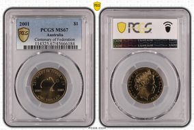2001 $1 Centenary of Federation MS67