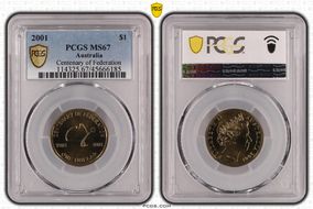 2001 $1 Centenary of Federation MS67