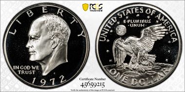 1972-S $1 Silver PR70DCAM