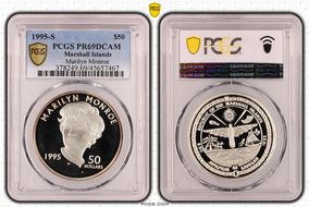 1995-S $50 Marilyn Monroe PR69DCAM