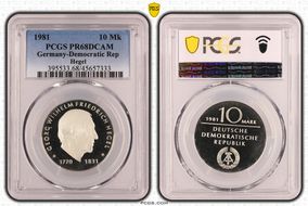 1981 10 Mk Hegel PR68DCAM
