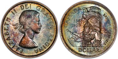 1958 S$1 British Columbia MS66