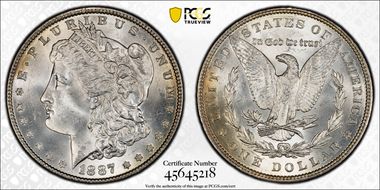 1887 $1 VAM 12, Alligator Eye MS65