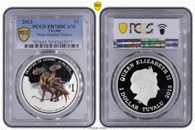 2013 $1 Three Headed Dragon PR70DCAM