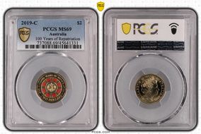 2019-C $2 100 Years of Repatriation Colorized MS69