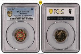 2019-C $2 100 Years of Repatriation Colorized MS68