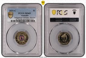 2021-C $2 Indigenous Military Service Colorized MS69