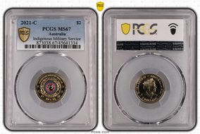 2021-C $2 Indigenous Military Service Colorized MS67