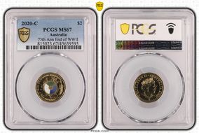 2020-C $2 75th Ann End of WWII Colorized MS67