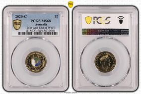 2020-C $2 75th Ann End of WWII Colorized MS68