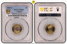 2021-C $2 Indigenous Military Service Colorized MS69