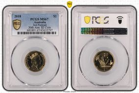 2018 $2 3rd Portrait 30th Ann. $2 Coin MS67