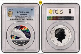 2017 $1 Sydney New Years Eve MS69