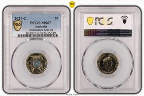 2021-C $2 Ambulance Service Colorized MS67