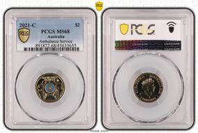 2021-C $2 Ambulance Service Colorized MS68