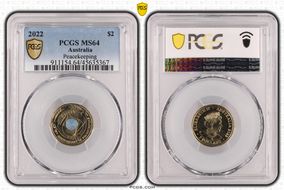 2022 $2 Peacekeeping - Colorized MS64