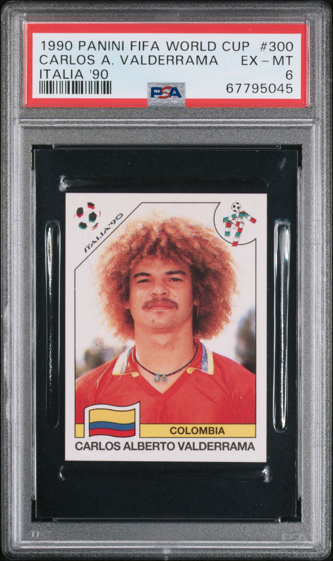 1990 Panini PANINI FIFA WORLD CUP ITALIA ITALIA '90 #300 Carlos A. Valderrama front