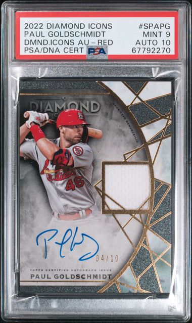 Paul Goldschmidt 2021 Topps Diamond Icons Autograph Relics #SPAPG #8/10