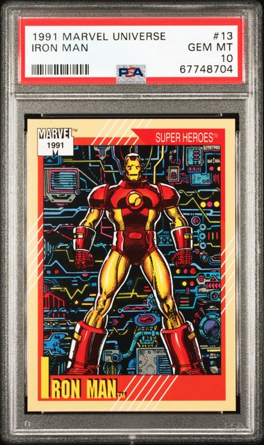 1991 Marvel Universe #13 Iron Man PSA 10 on Goldin Marketplace