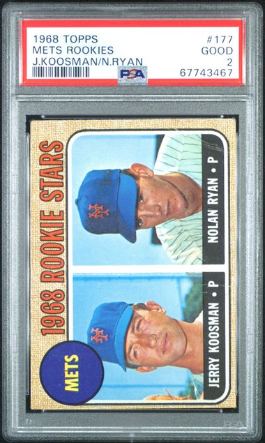 1968 Topps Mets Rookies (Jerry Koosman/Nolan Ryan)