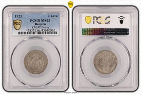 1925 2 Leva KM-38 Poissy MS63