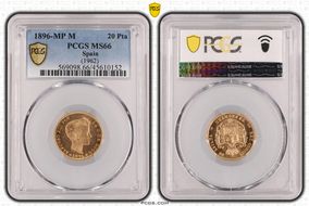 1896-MP M 20 Pta (1962) MS66