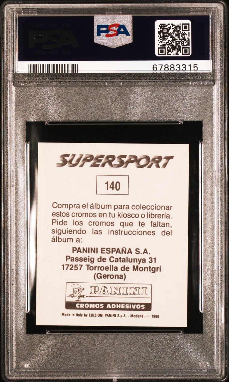 1994 Panini World Cup Story Sticker Pele Maradona Cruyff PSA 10