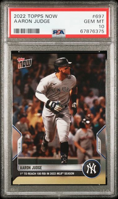 Aaron Judge 2022 Topps Chrome Club Plaques #P2 (PSA 9)