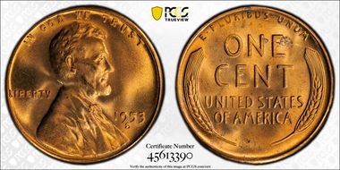 1953-S 1C MS67RD