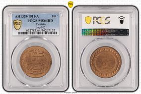 AH1329-1911-A 10C Lec-102 MS64RD