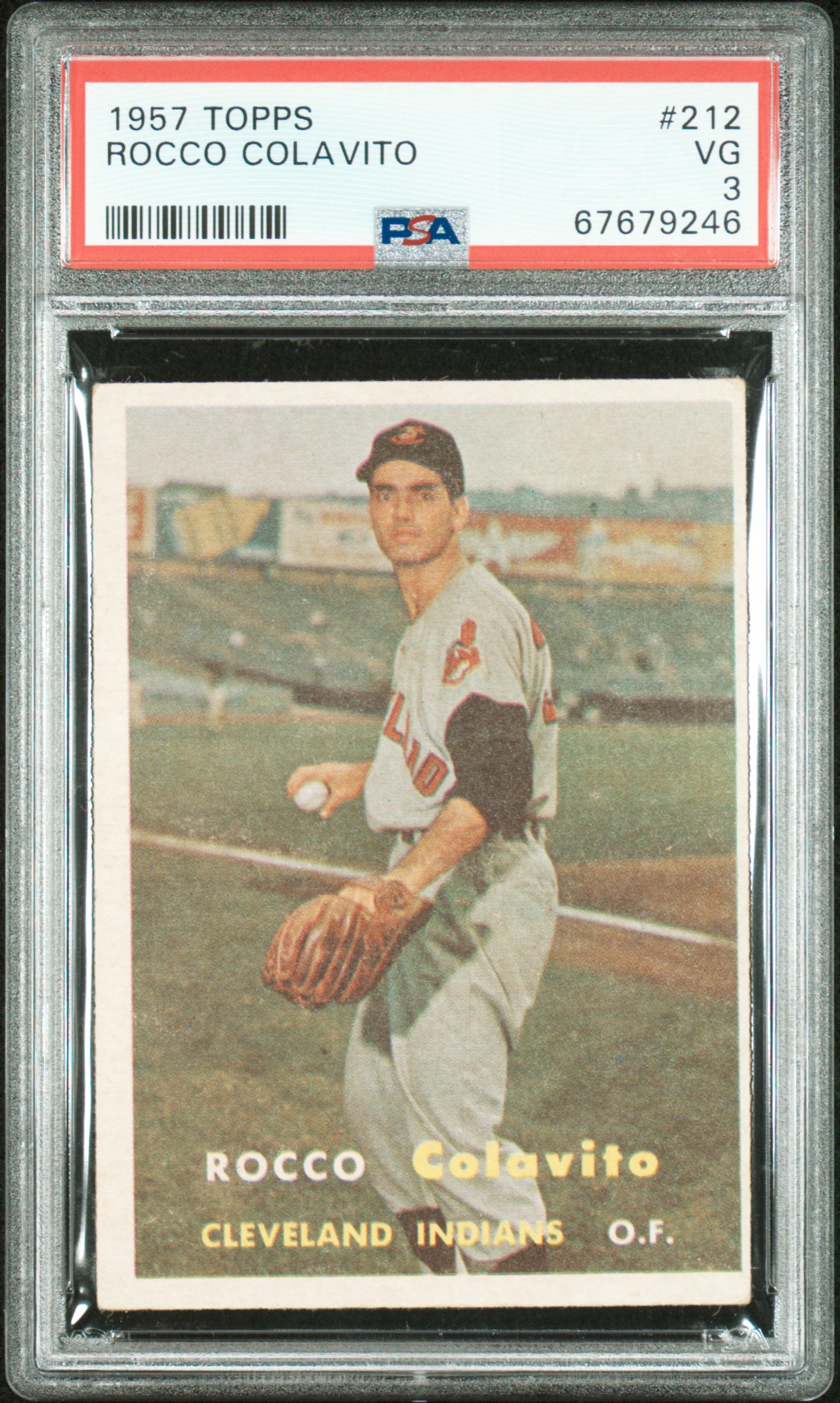  1957 Topps #212 Rocco Colavito Rookie Card – PSA VG 3