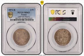 1871-K 2 Fr Gad-530 F-265 Petit K MS63